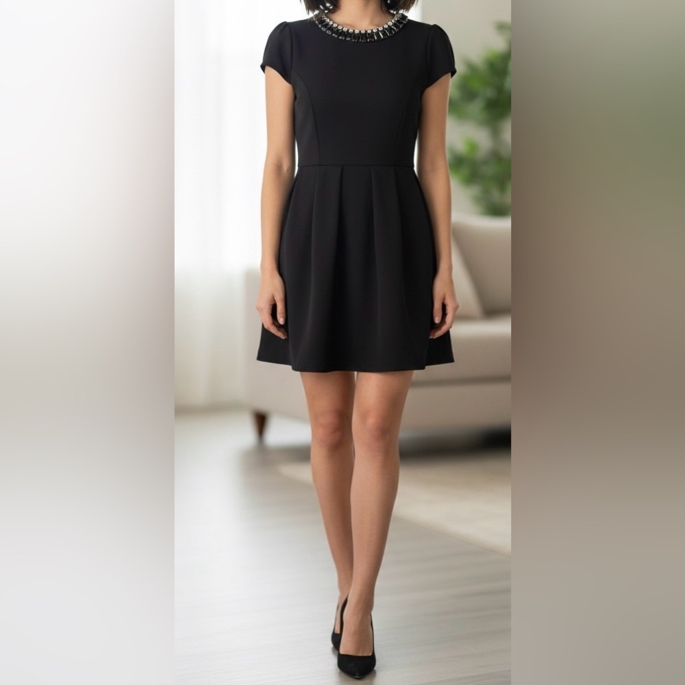 One Clothing Black Dress with Gold and Silver Accents